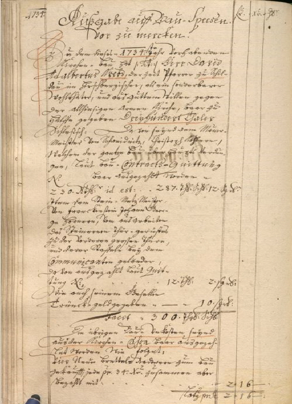 Quittung 300 Thl. Adalbertus Krebs